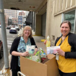 Our Community Baby Shower today will provide crucial items to help new and expecting parents—and it’s possible because of our friends at AXA XL who donated to help families we serve.
